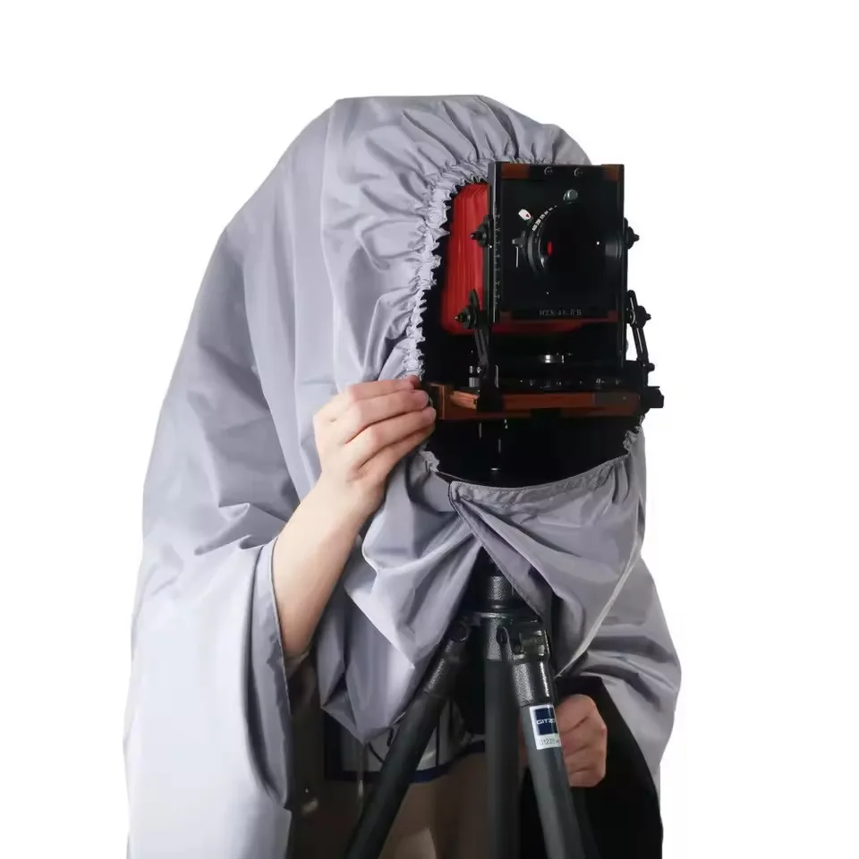 Small 4x5 5x7 8x10 Large Format Camera Focusing Crown Cloth Silver Red Black Hood Breathable Wrap Film Box