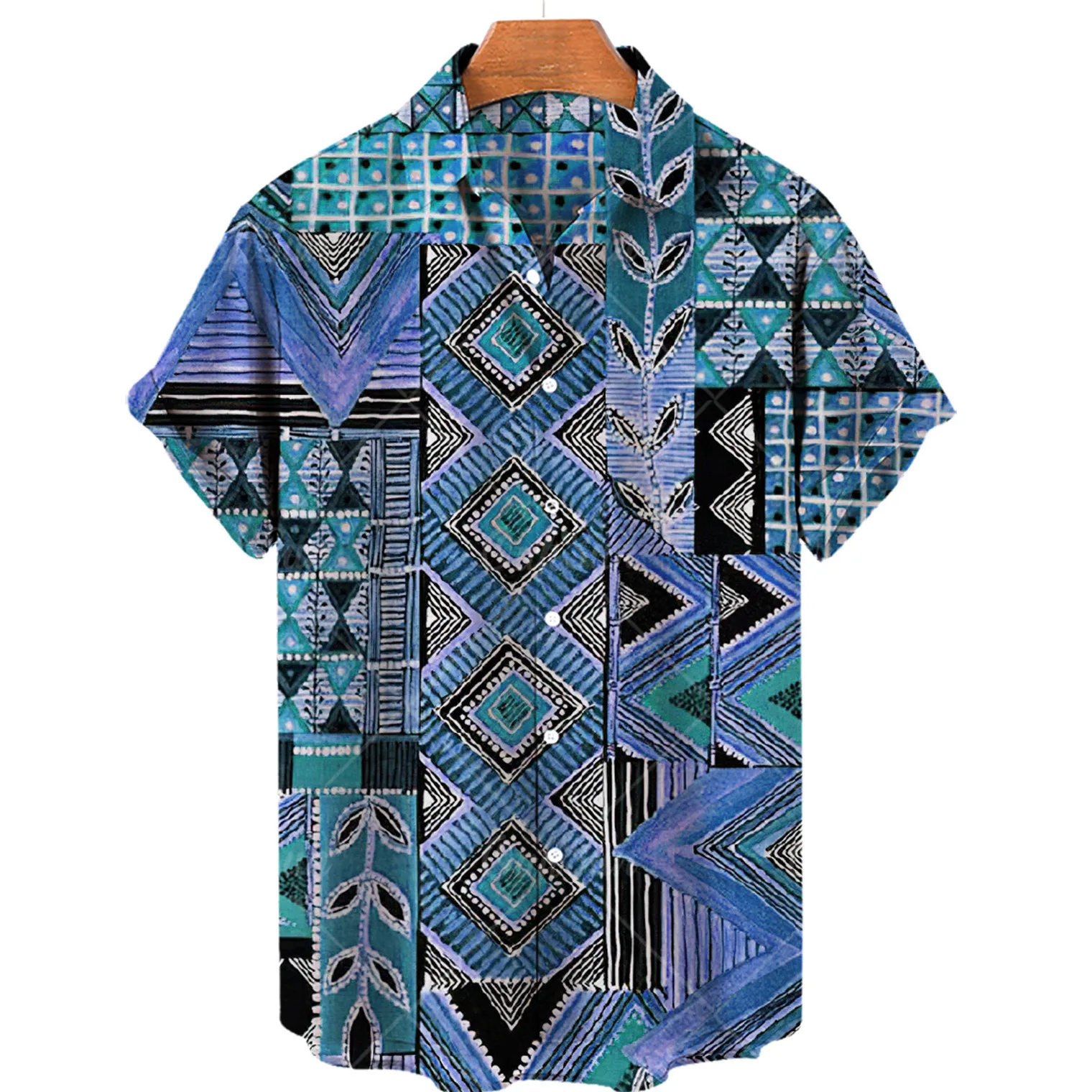 Hawaiian Shirt Summer African Men\'s Shirts Men Women Fashion Oversized Blouse Men\'s Vocation Lapel Shirt Beach Camisas Unisex