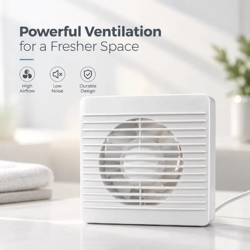 220V 4 inch Hanging Wall White Ventilador Small Ventilator Extractor Exhaust Fans Toilet Bathroom Kitchen Fan