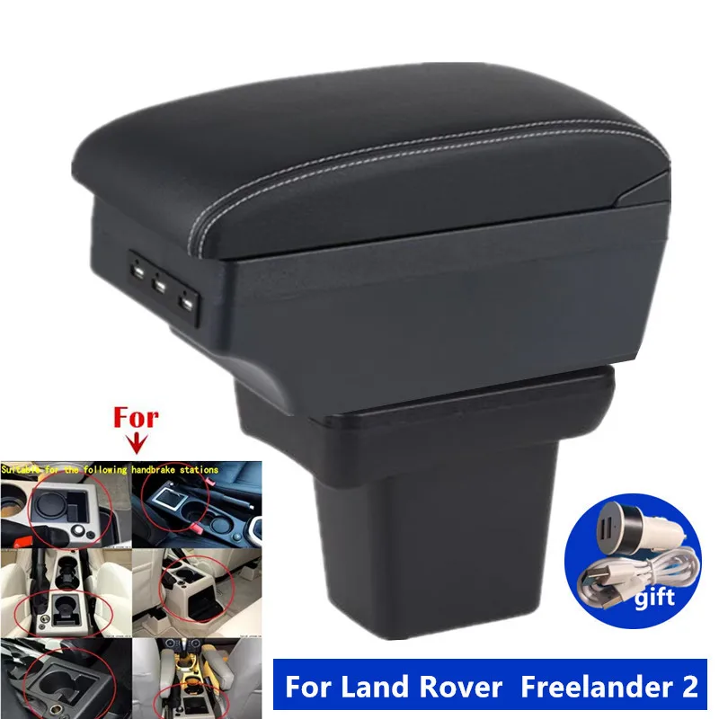 Reposabrazos para Land Rover Frelender2 Freelander 2, reposabrazos, reposabrazos, consola central, caja de tienda, puerto USB, accesorios para coche