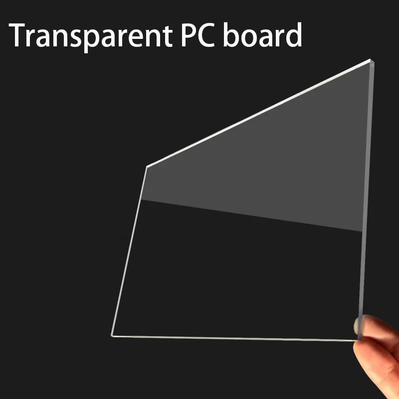 0.5~5mm High Transparency PC Endurance Board 100x100 200x200 200x300mm Polycarbonate Board, Home Hard Plastic Board DIY