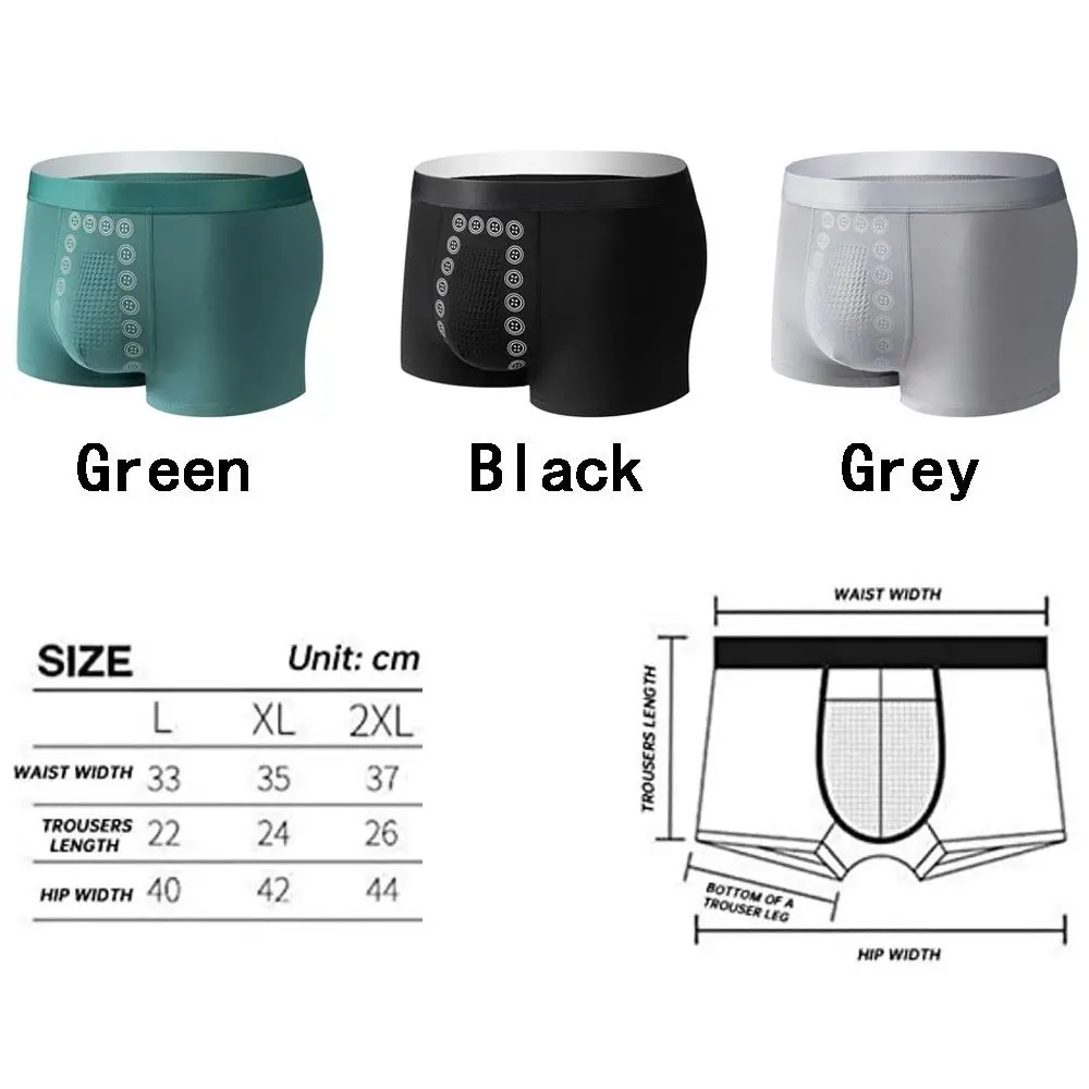 Polyester Fibre Energy Field Therapy Men\'s Underwear Elastic Breathable Magnetic Therapy Men\'s Underwear Long Lastin Slim Briefs