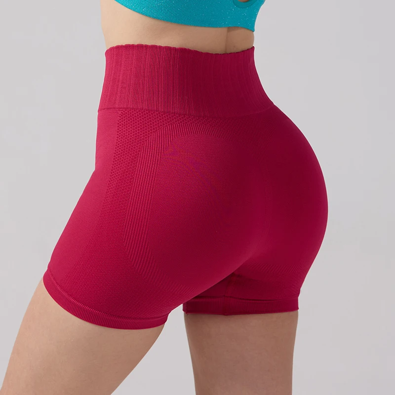 여성 스포츠 요가 반바지 하이웨이스트 힙업 숏팬츠 여성 러닝 타이트 요가 피치힙 피트니스 7부 바지