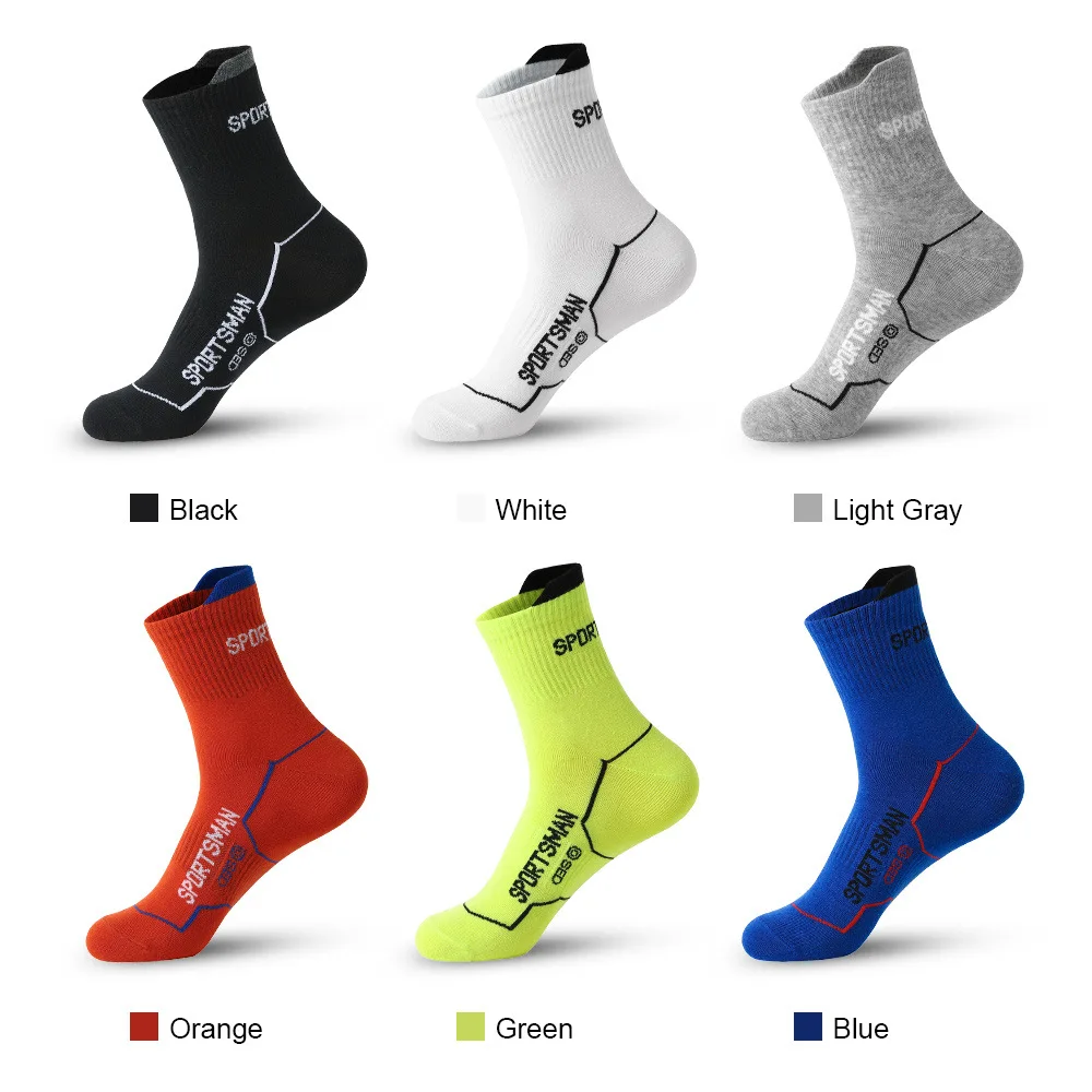 5 Pair High Quality Middle Tube Socks Cotton New Men's Socks Running  Casual Breathable Active Socks Stripe Sport Socks