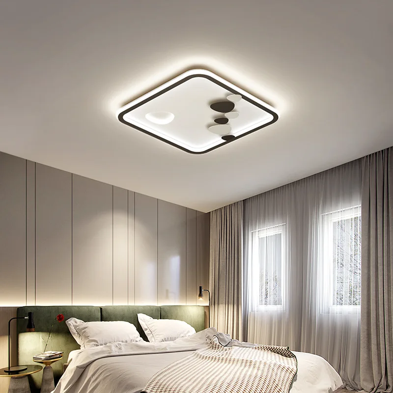 Minimalist Nordic LED Ceiling Lights for Bedroom Study Living Room Lighting Ceiling Chandelier Square Round Ceiling Lamp Modern