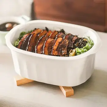 Velký keramický hrnec na dušení Buydeem, elektrický napařovač Buydeem G55 G56, keramický hrnec na dušení 2 l, keramický hrnec na pomalé dušení 8 nejlepší prodej parník buydeem - №1