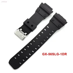 Rubber Watch Strap For Casio G-shock Gx-56slg-1dr  Black Silicone Plastic Wrist Band Men Sport Waterproof Bracelet Accessories
