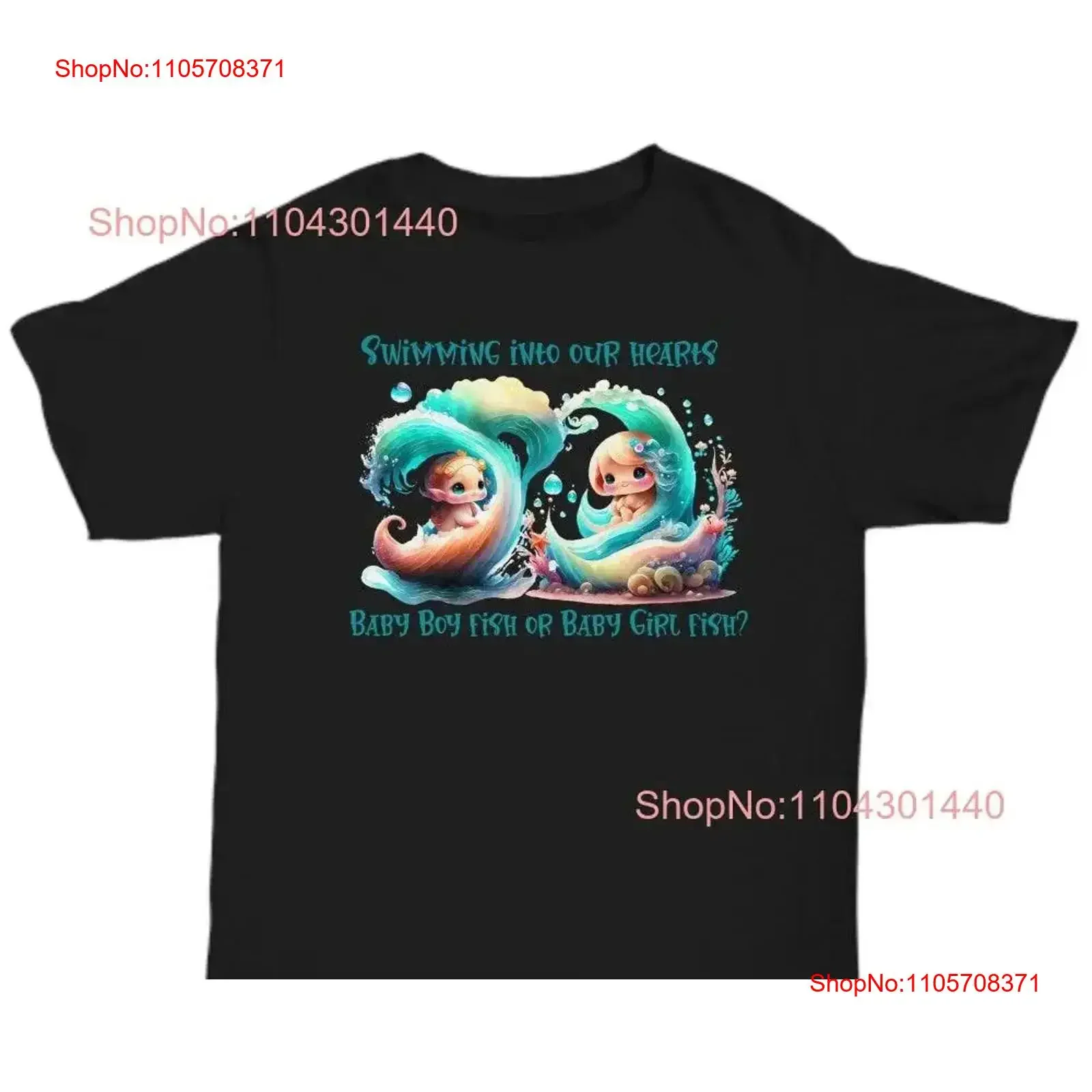 Below the ocean gender reveal T Shirt 100 cotton unisex short sleeve available in various colors and sizes vintage Washed