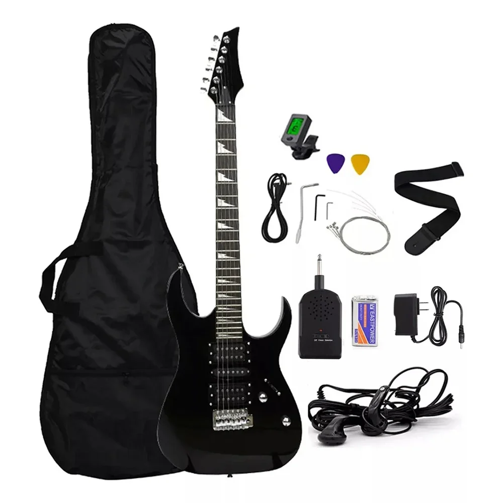 

Factory OEM Wholesale Beginner 39 Inch 6-String 24 Fret Wire Mini Audio Electric Guitar Set With Accessory