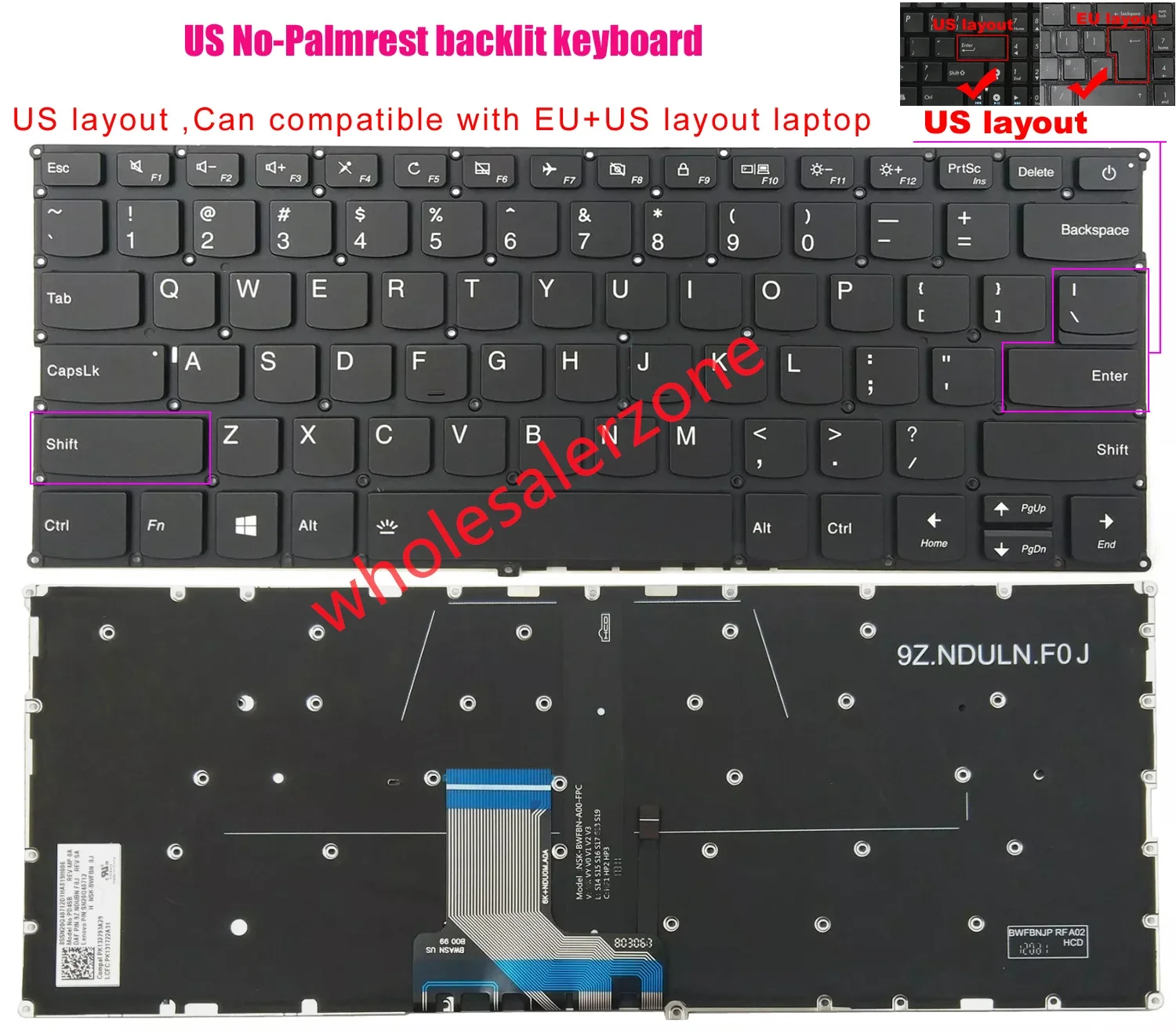New for Lenovo ideapad 7000-13isk,V720-14 V720-14IKB V720-14ISE 720S-13IKB 720S-13ARR 720S-14IKB 320S-13IKB laptop US Keyboard