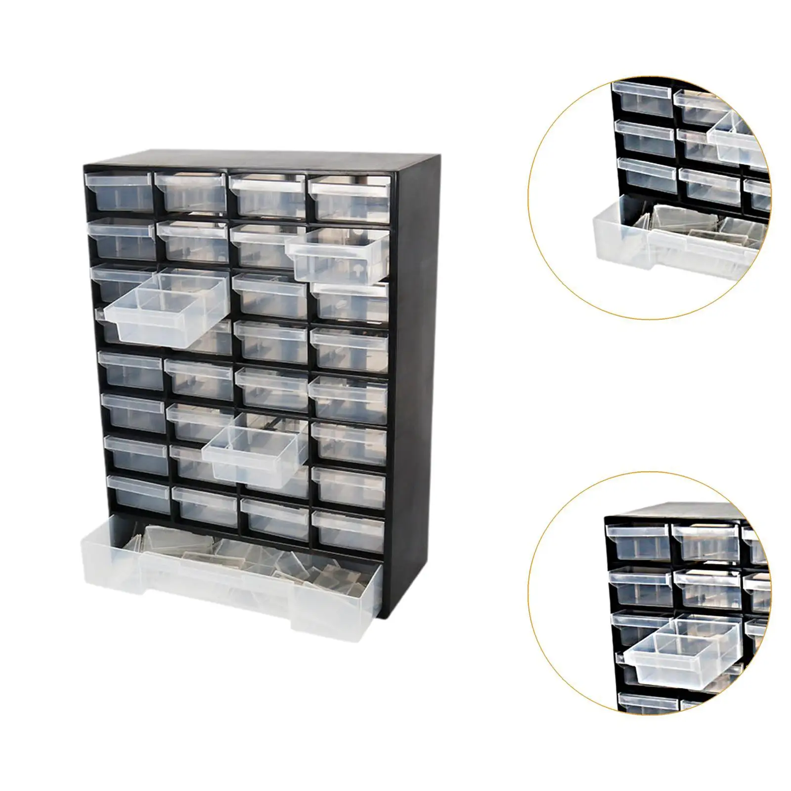 Drawer Storage Cabinet Organizer with 33 Compartment Wall Mounted Garage Organization for Hardware Bolts Jewelry Scrapbook Parts