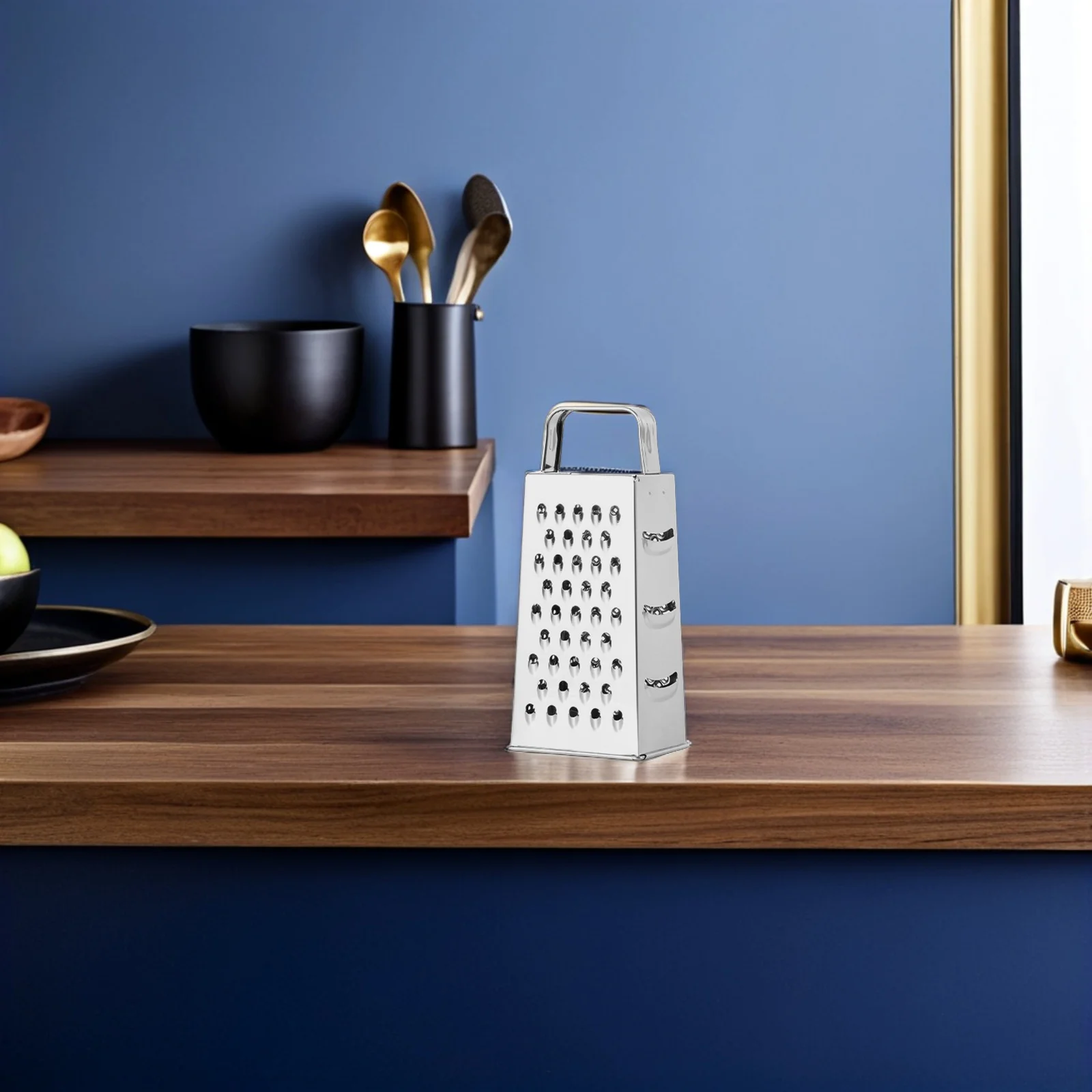 

Stainless Steel Multifunctional 4-Sides Box Grater Kitchen Gadget Vegetable Slicer Potato Cheese Cutter Cooking Tool