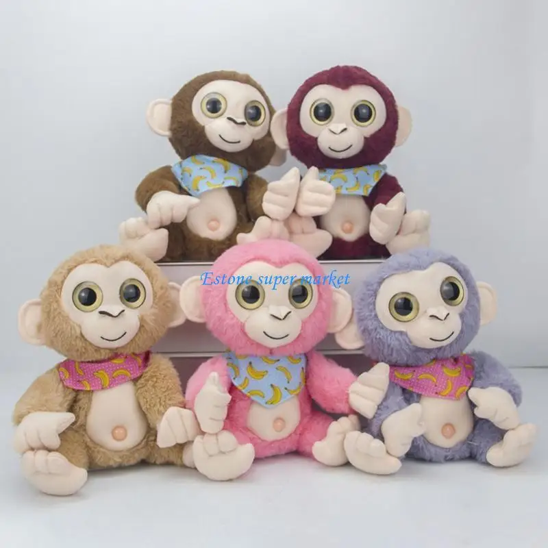 090B Electric Plush Toy Monkey Speaking Repeat Swing Dacing Electronic Stuffed Animal for Doll Kids Birthday Gift