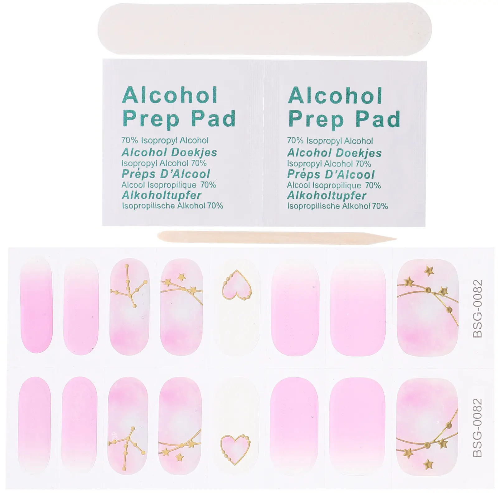 1Set Glitter Gel Nail Stickers Set Flash Effect Waterproof Long Wear Nail Art Strips for Women Festival Party Holiday Decoration