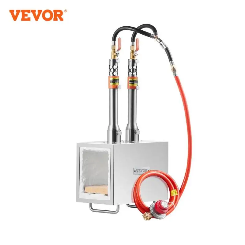 VEVOR Portable Propane Forge Farrier Forge 2600℉ Tool and Knife Making Blacksmithing Gas Forge Square Stainless Steel Forge