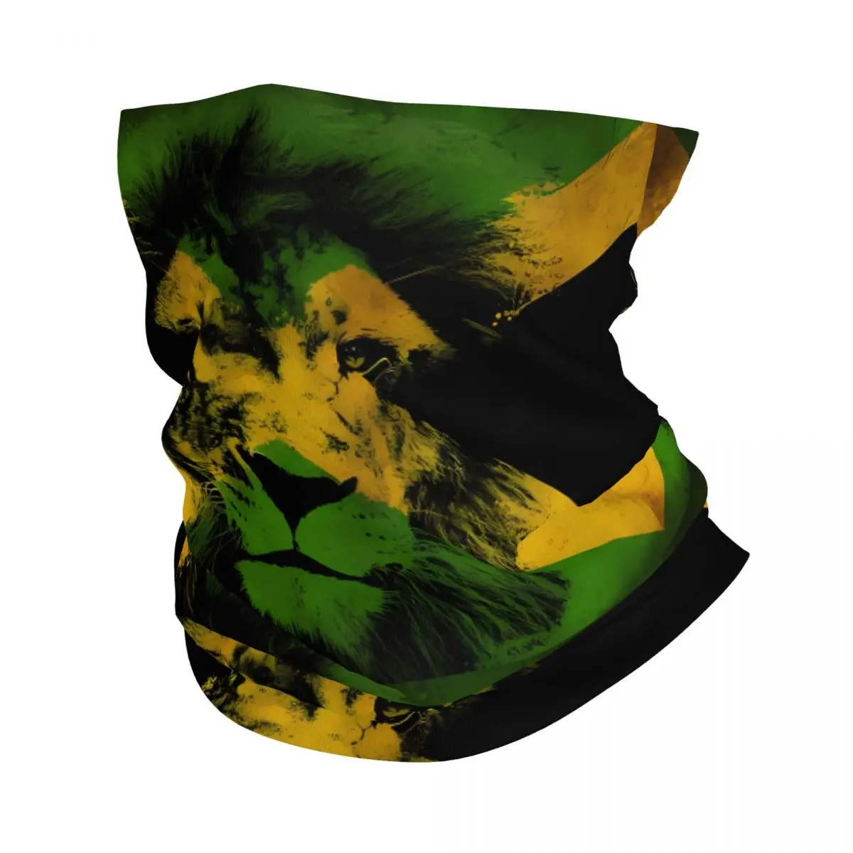 Jamaican Lion Thin Bandana Neck Gaiter Jamaican Lion Wrap Scarf Headband Neck Cover