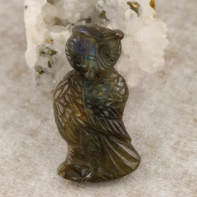 B&F Labradorite Earring Beads, Handmade Natural stones beads, Polished Stones for jewelry Making Supplies