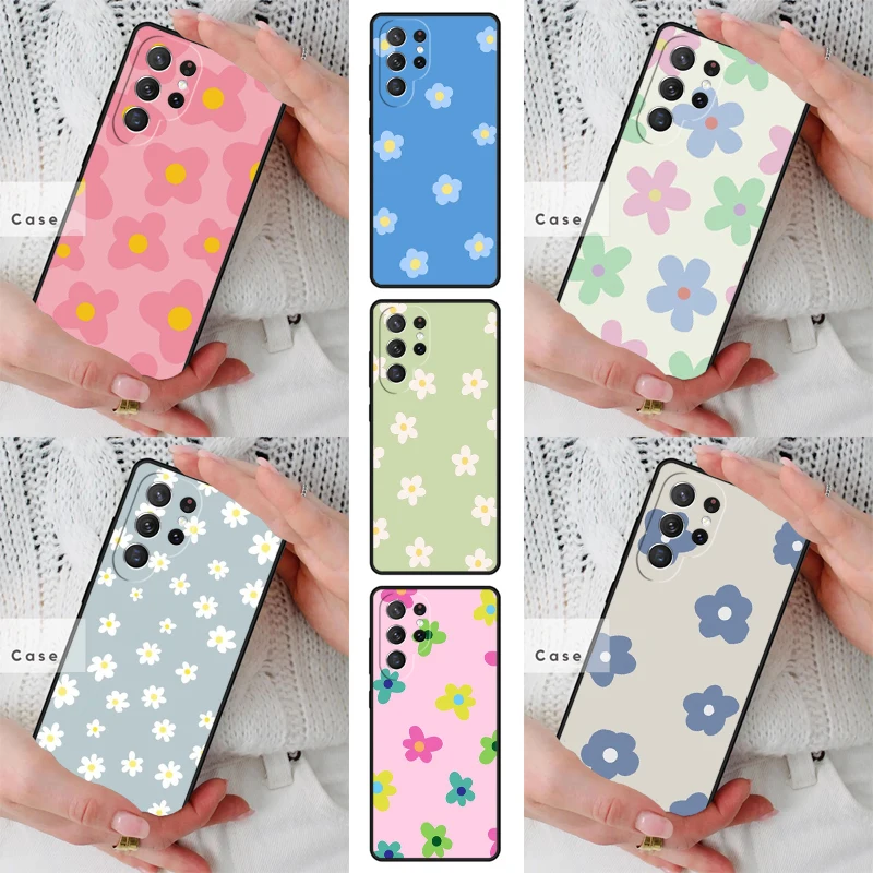 Aesthetics Flower TPU Phone Case for Samsung Galaxy S26 S25 S24 S23 S22 S21 S20 Note10 Plus FE Ultra Cover