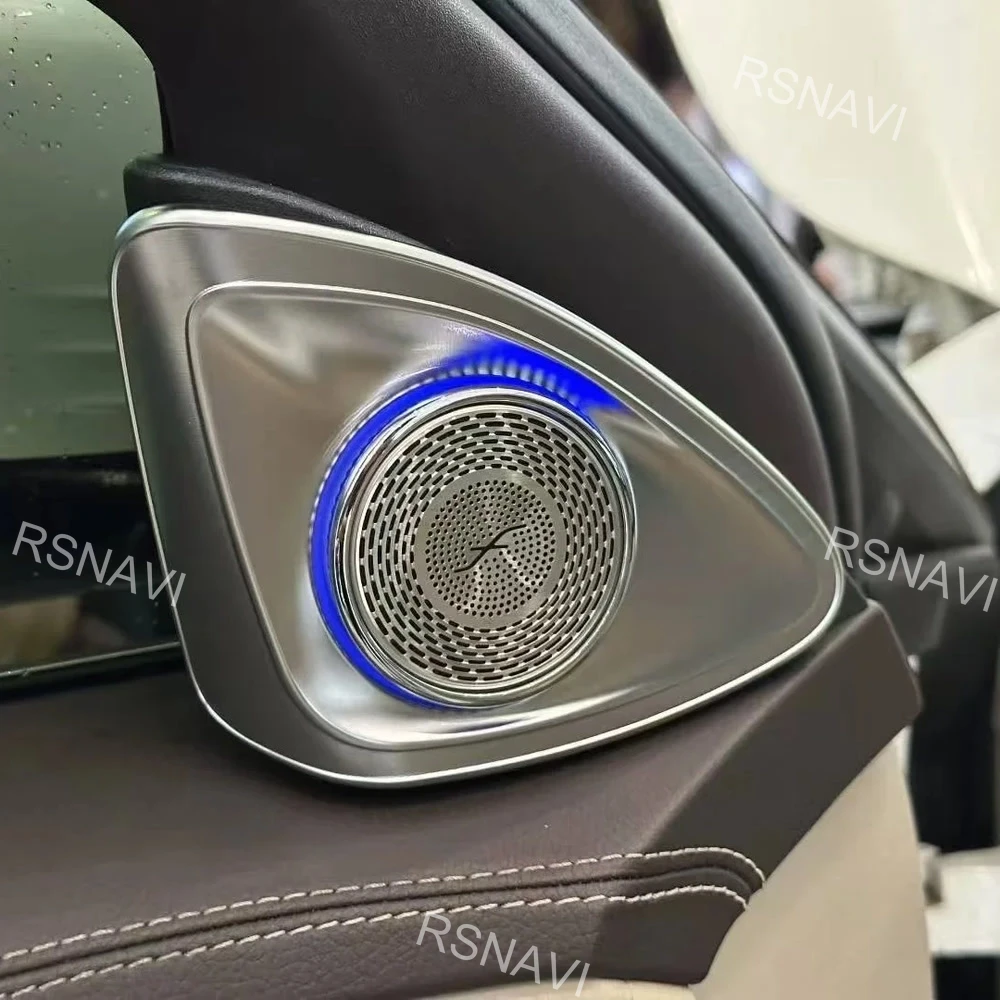 4D Rotating Tweeters with Ambient Lighting Compatible with Mercedes-Benz S-Class W222 2014–2020 Standard Version