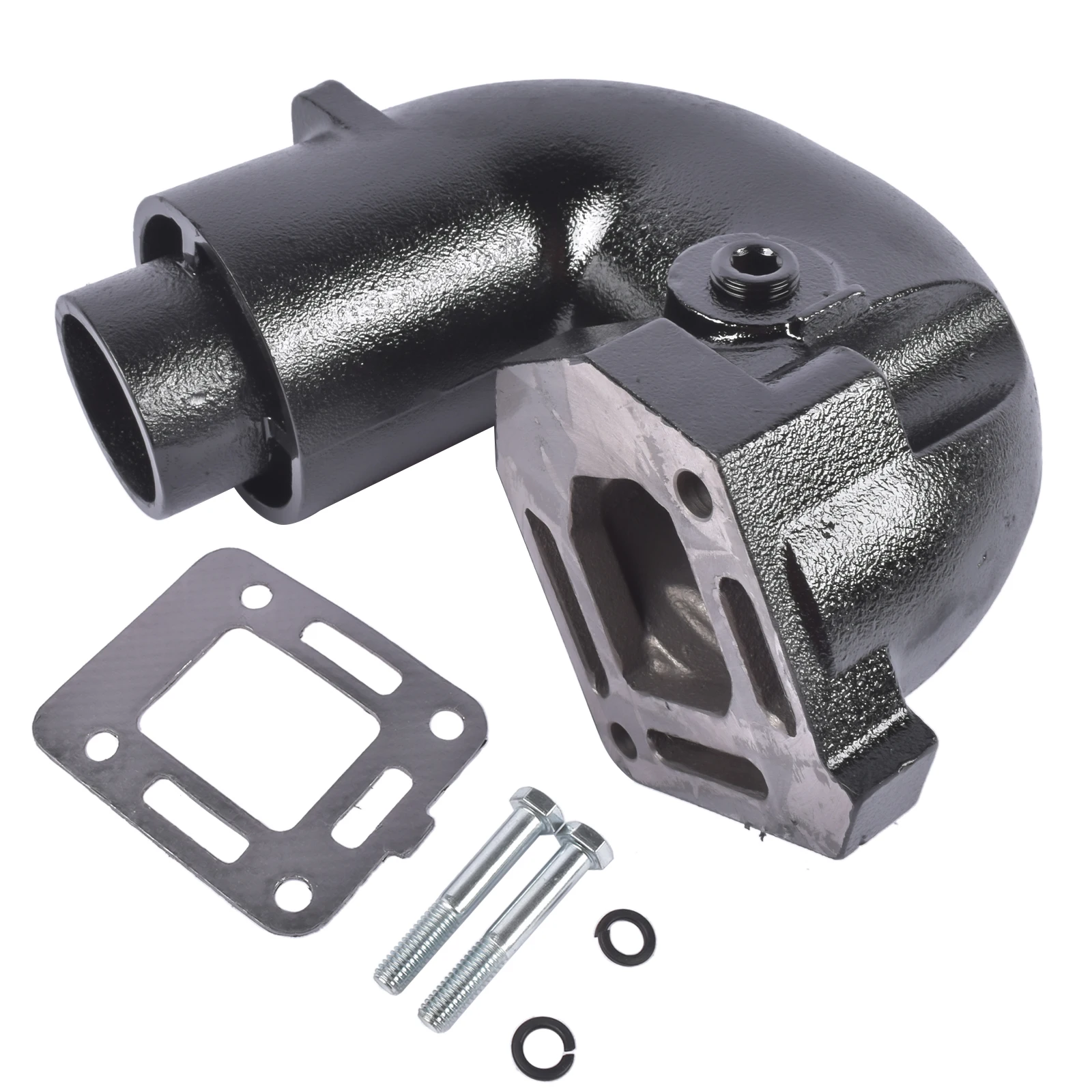 Glossy Exhaust Manifold Elbow 12076A2 for 1982 to 1997 Mercruiser 120 140 3.0 LX 2.5 12076A1 95864A2 2076 MC-20-12076 18-1975