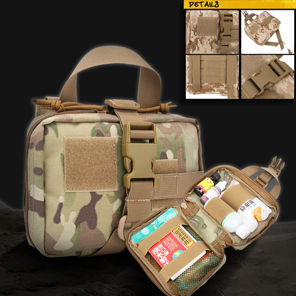 

Tactical Medical Pouch Molle Portable First Aid Kits EMT Gear EDC Medicine Storage Trauma Kit Pocket for Hunting Fishing Camping