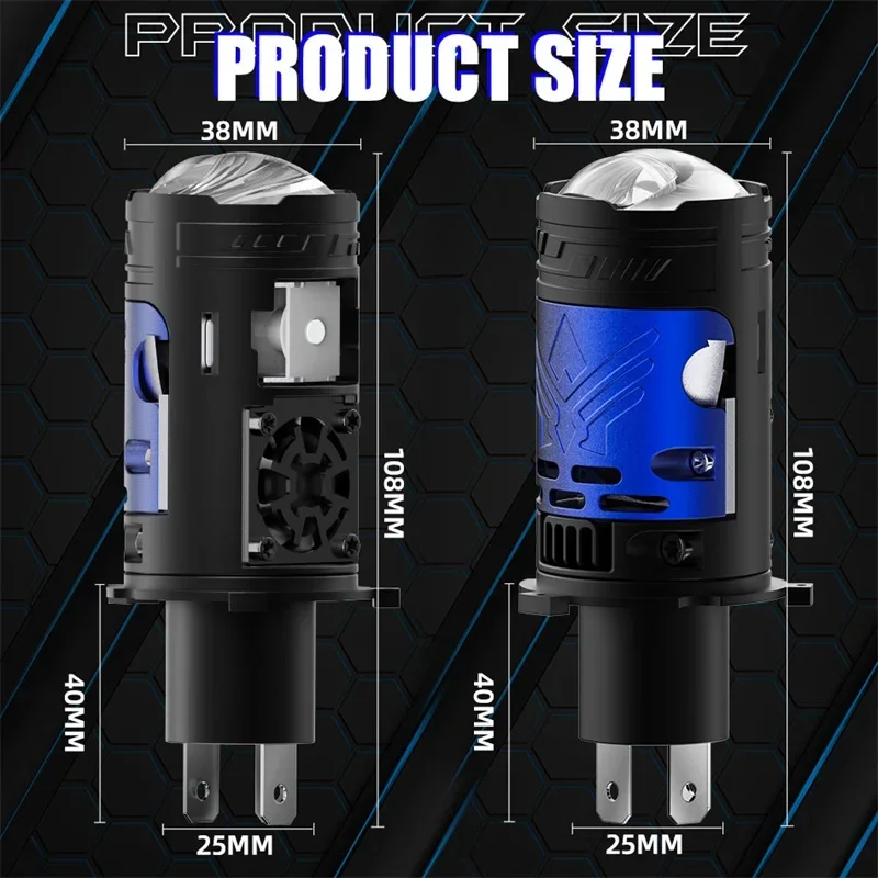 2500 واط H4 LED سيارة المصابيح الأمامية العارض عدسة 3000000LM CANBUS CSP توربو السيارات لمبة H4 عالية منخفضة ضوء الضباب المصباح الكهربي 12 فولت 24 فولت LHD #5