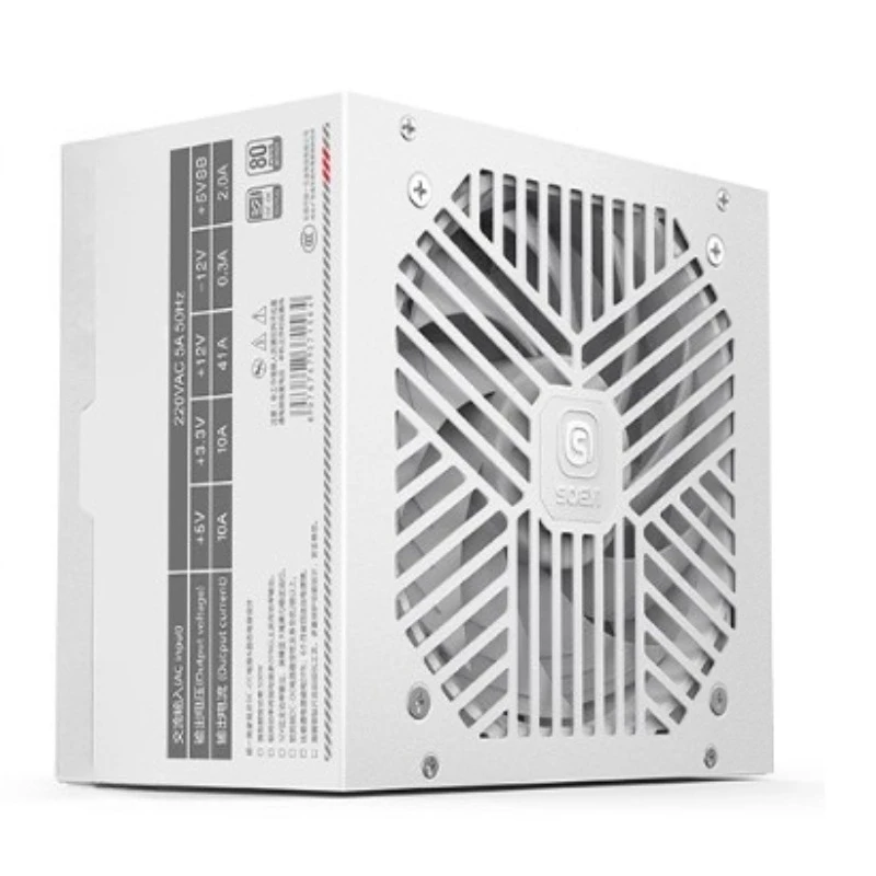 750W Full Modular Power Supply Silent Dual CPU Support Sea View Case Gaming PC High Efficiency Low Noise Stable Voltage
