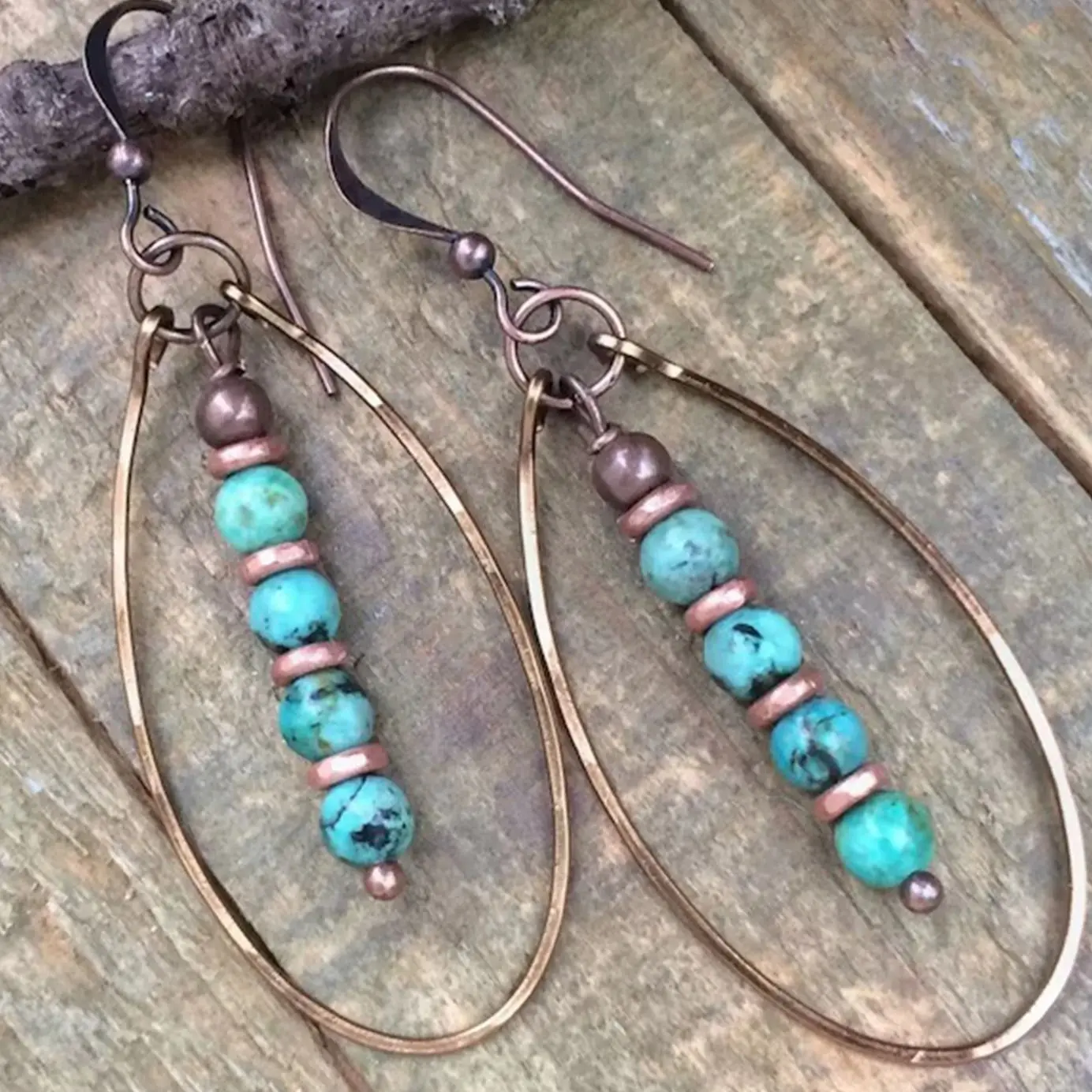 أقراط بيضاوية عتيقة على الطراز العرقي للنساء ، خيط مجوف ، بوهو هندسي ، حجر طبيعي ، معدن ، لون متعدد الألوان ، حفلات ، حفلة موسيقية ، 2 #2