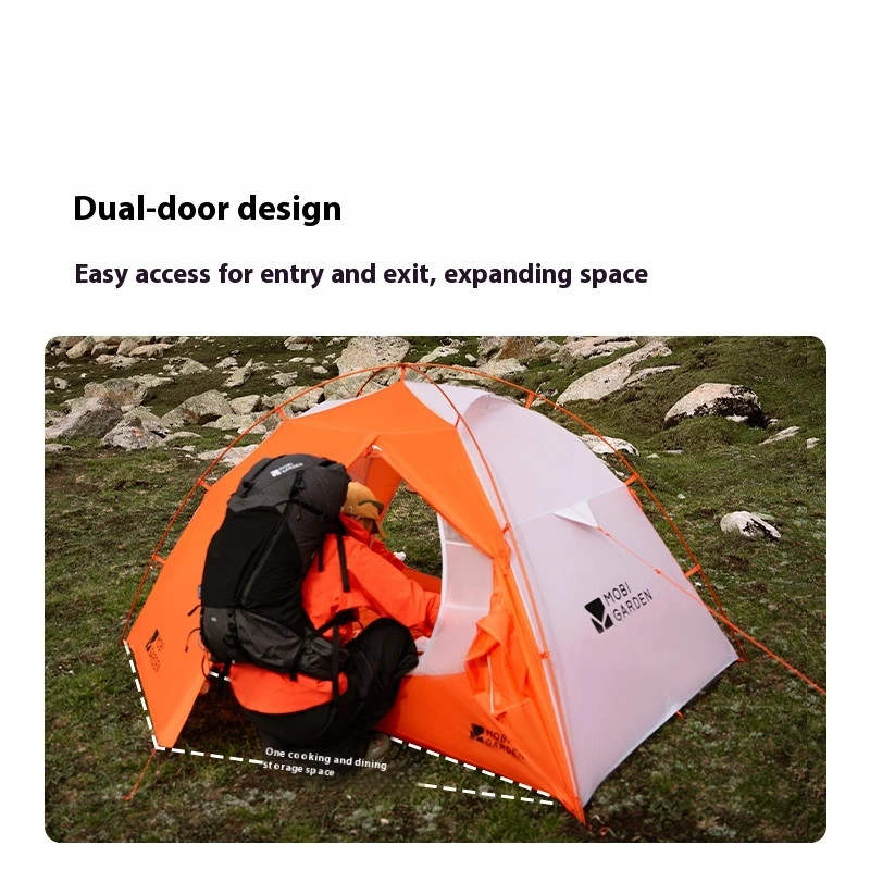 MOBI GARDEN خيمة التخييم 4 مواسم يندبروف مقاوم للماء خفيفة EXO FFP 20D النايلون للمشي في الهواء الطلق الظهر خيمة السفر