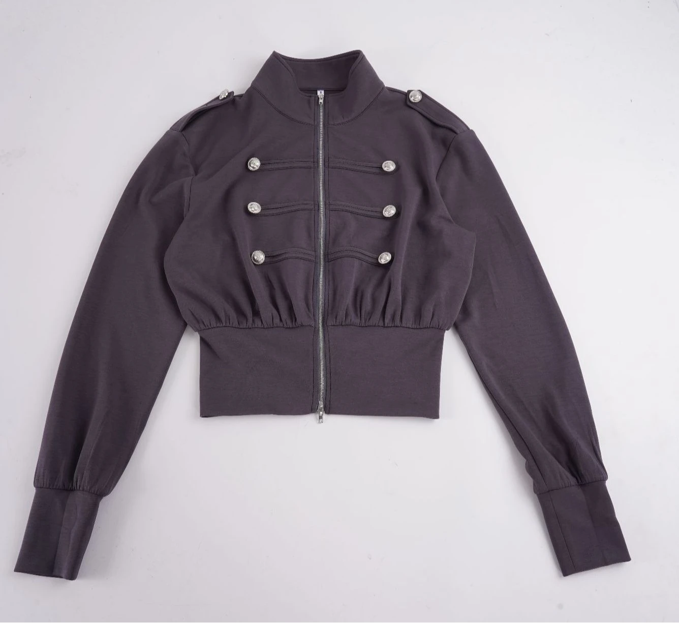 Street Cargo Style Double-breasted Cardigan Sweater Jacket Coat Turtleneck Fashion Jacket Top Women