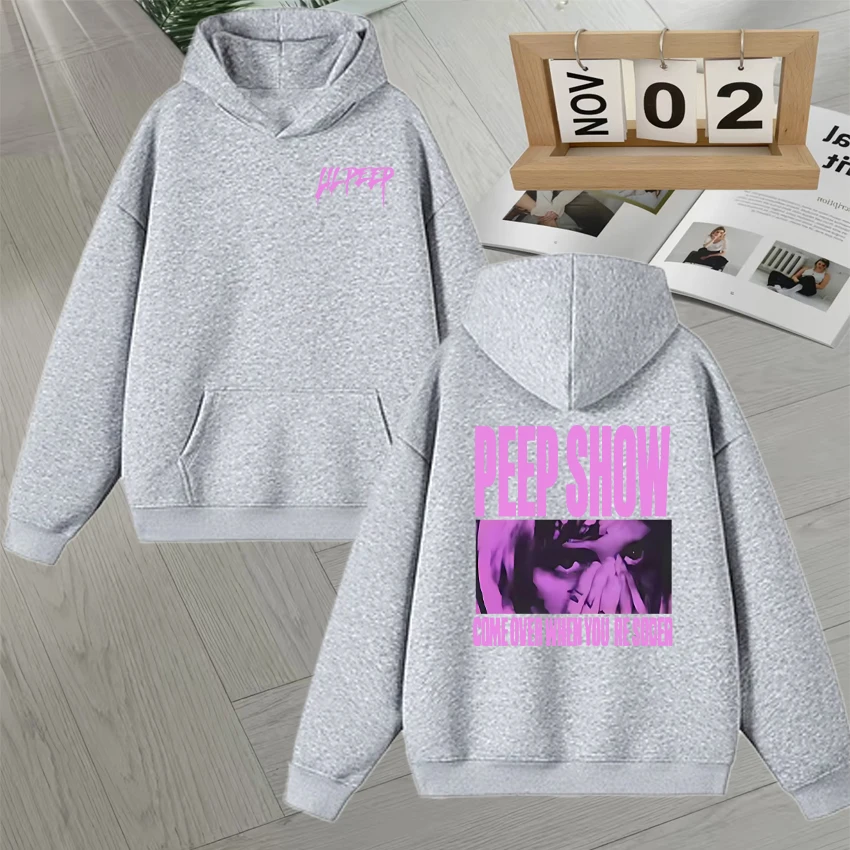New In Rapper Lil Peep Show Double Sided Print Hoodie Men Women Sweatshirt Autumn Winter Long sleeve Fleece goth Pullover Unisex