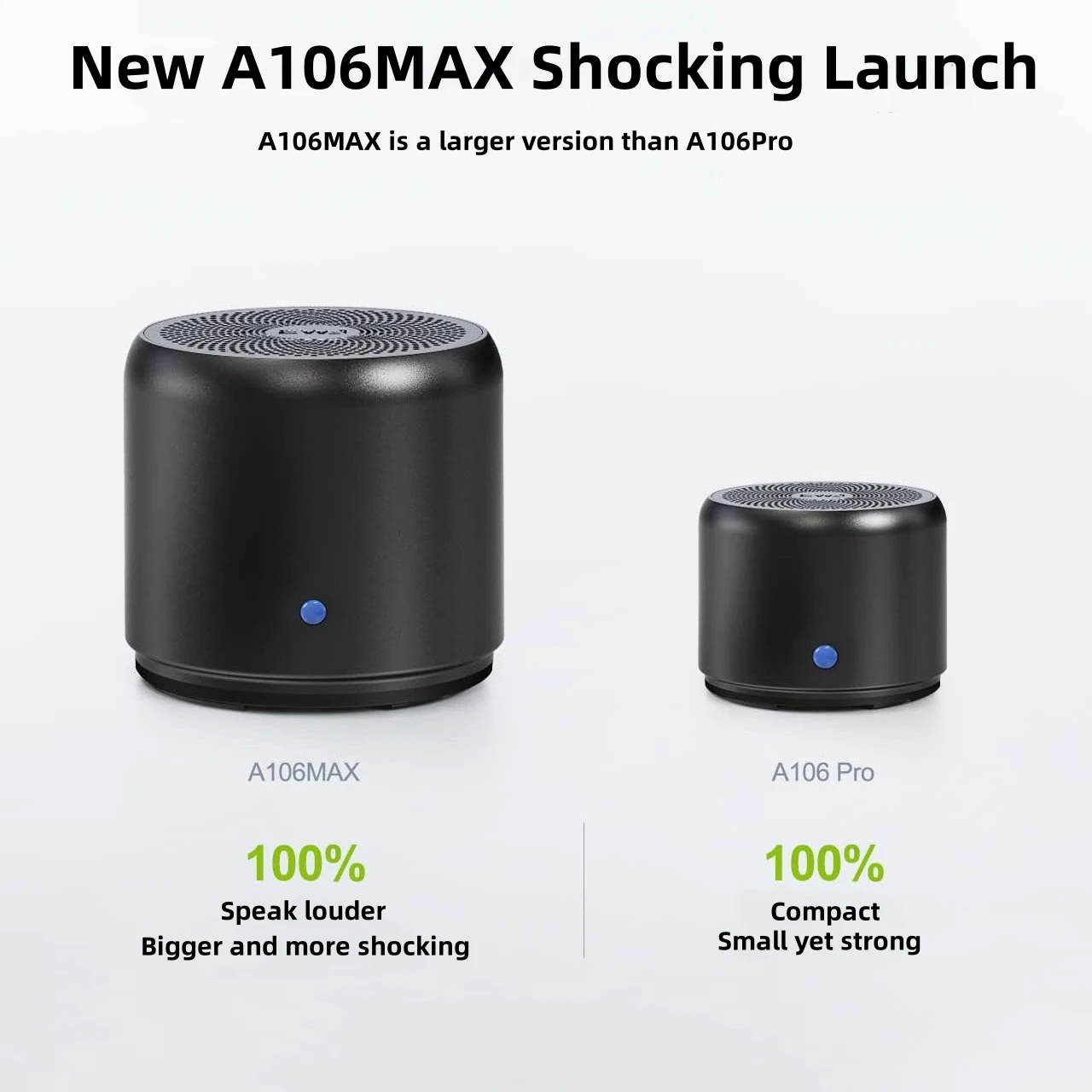 EWA A106 MAX IPX7 مكبر صوت محمول TWS مقاوم للماء مع مضخم صوت مترابط HiFi صوت للهاتف المحمول والسفر المنزلي في الهواء الطلق