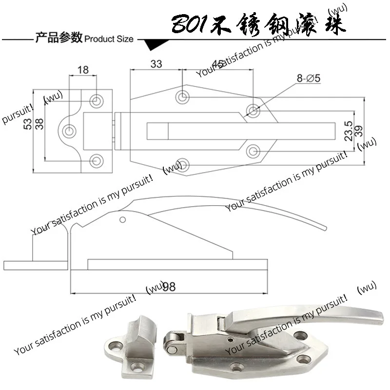 Stainless steel linkage oven oven cold storage frozen freezer storage low temperature box steam cabinet handle door lock
