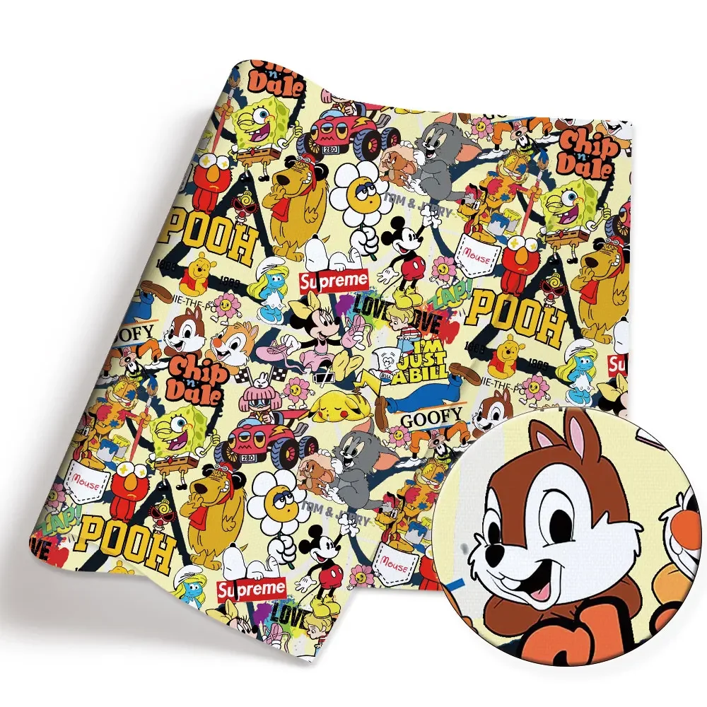 폴리 에스터 코 튼 만화 패브릭 140*50cm 수 제 바느질 패치 워크 퀼트 아기 드레스 홈 시트 인쇄 패브릭 바느질 어린이