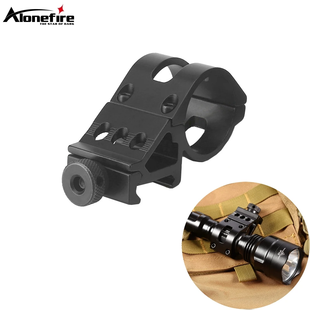 20/25/30mm staffa di montaggio torcia universale lampada tubo morsetto supporti Rail tattiche ad alta resistenza luce torcia da caccia Clip laterale