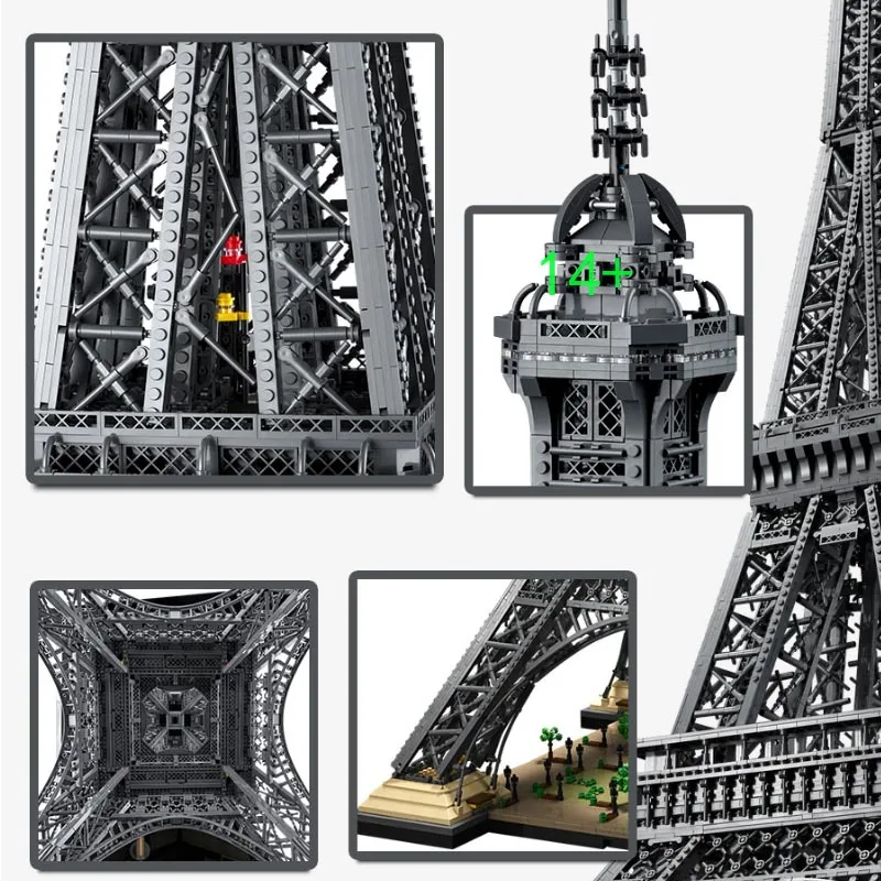 Met Originele Doos 10307 10001 Stuks Beroemde Gebouw Model Eiffeltoren Blokken Speelgoed Bakstenen Verjaardag Kerstcadeau 10181