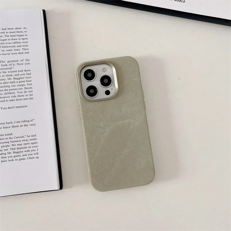 NONE Flanell für MagSafe Handyhülle für iPhone 16 Pro Max 15 15Pro 17 Matte Kabellose Ladehülle Mikrofaser-Schutzhülle 8