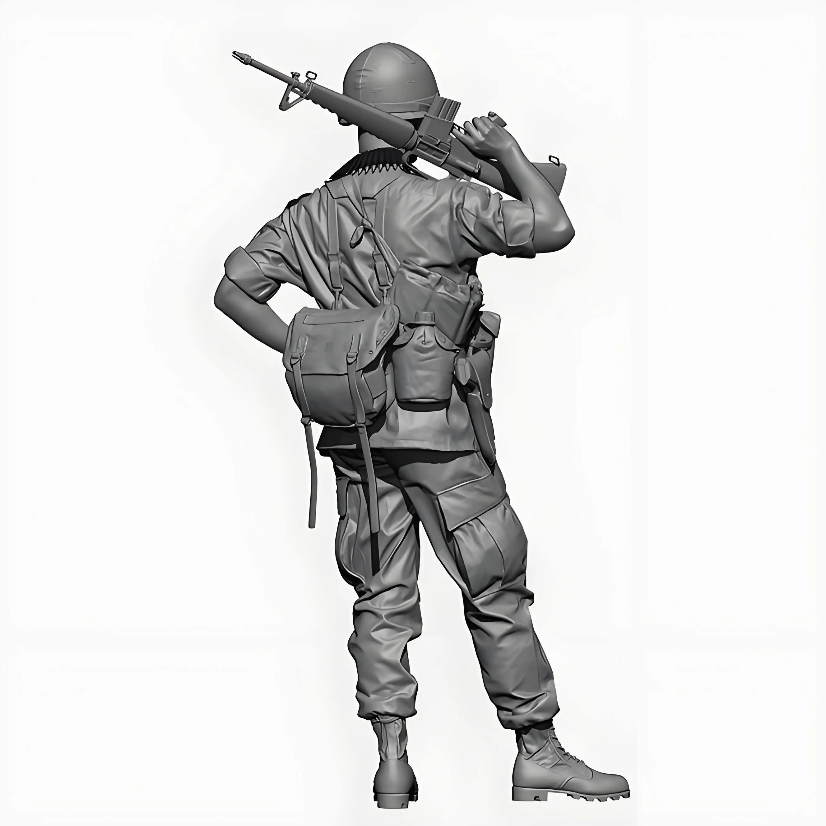 1/35 Model żywiczny Nowoczesny dzień Żołnierze wojny w Wietnamie Zestawy modeli żywicznych Figurka GK bezbarwna i do samodzielnego montażu