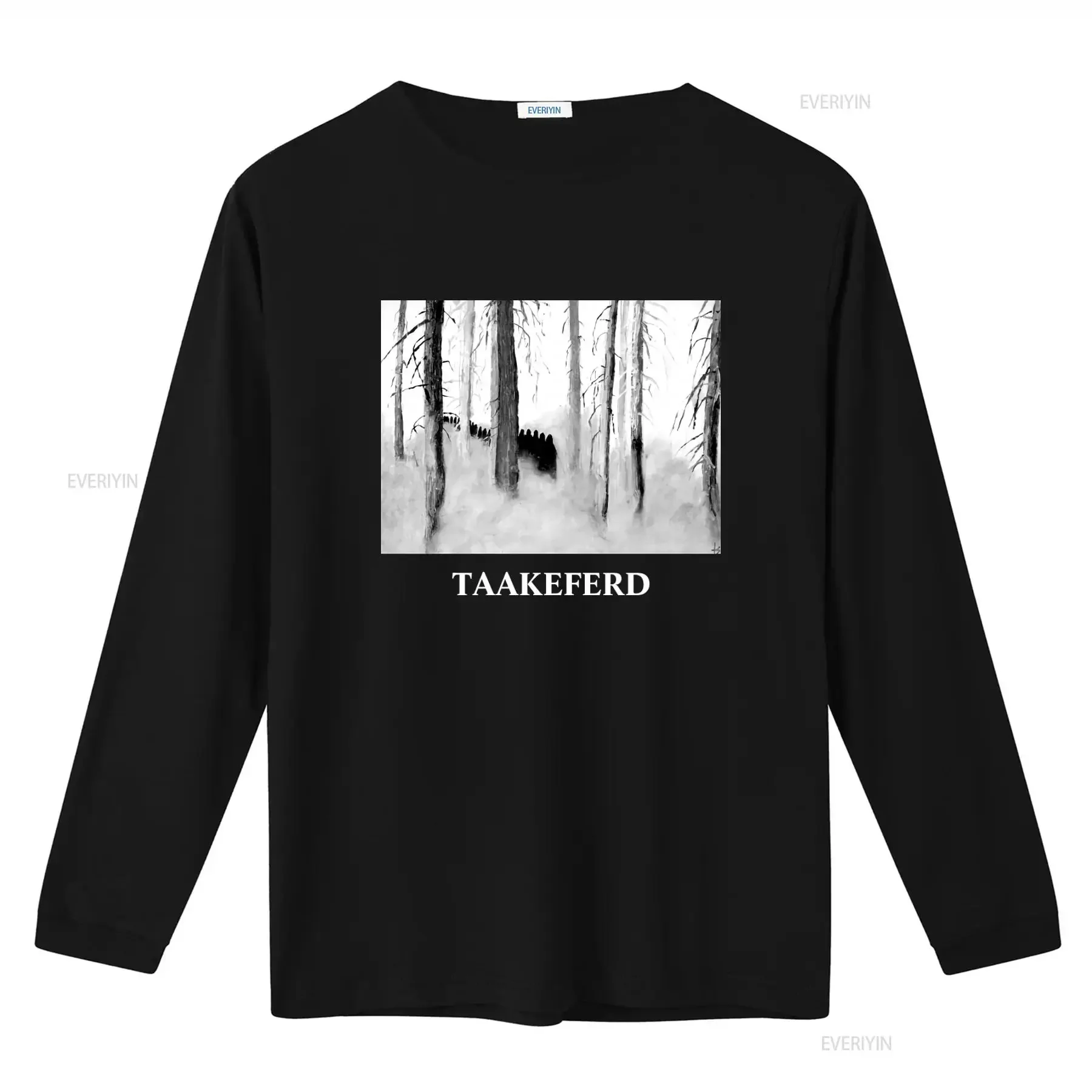 DARKTHRONE 'Under a Funeral Moon Taakeferd' Gothic Forest Print T Shirt for Men vintage Washed homme Unisex