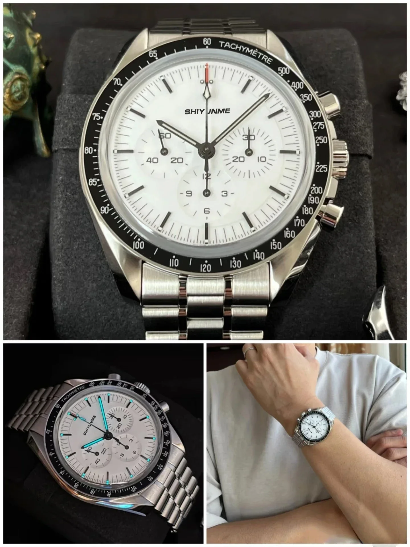 A333 Store ساعة ميكانيكية أوتوماتيكية للرجال 42 ملم ستانلس ستيل أسود أزرق سيراميك مدي ياقوت مقاوم للماء