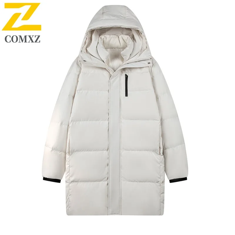 COMXZ Men Cotton Padded Jacket Hooded New Hiking Street High Quality Comfortable Outdoor Puffer Jacket Versatile Winter Jackets