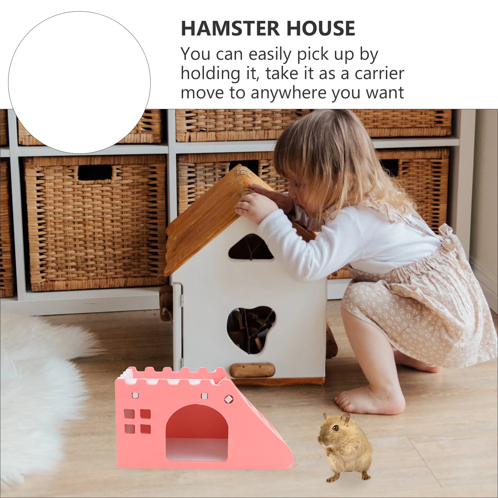 

Little Sleeping Nest Pet Supply Hamster Villa Chinchilla Playing Pink Small Pets
