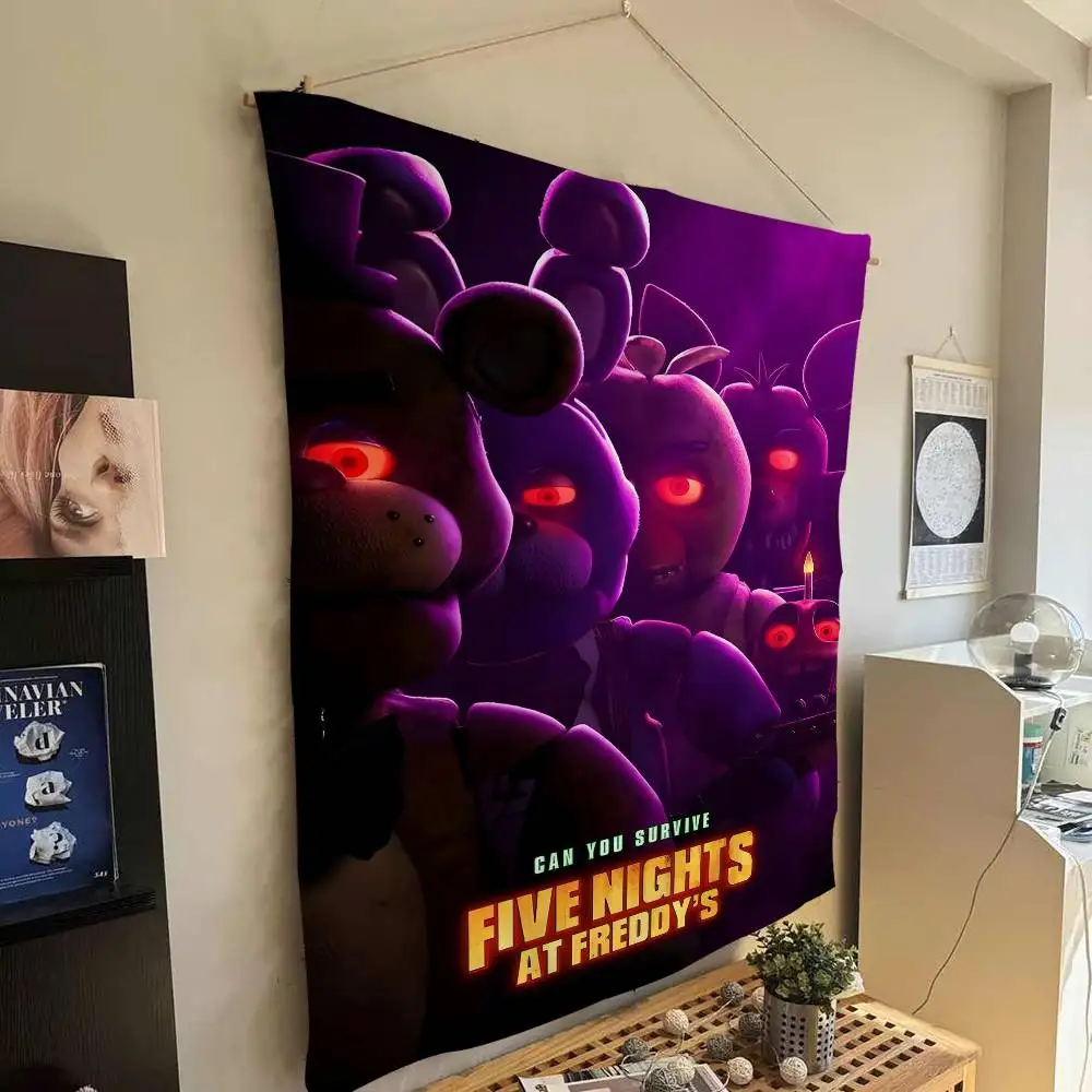 Fnaf Five-Nights-At-Freddys Anime Wandteppich Hippie Blumen Wandteppiche Wohnheim Dekor Günstige Hippie Wandbehang
