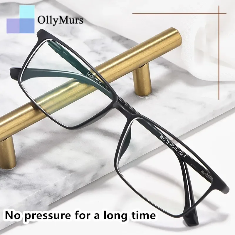 

OLLYMURS квадратная модная большая оправа для очков, сверхлегкая TR90, высококачественная оптическая оправа для мужских очков по рецепту, оправа 9810