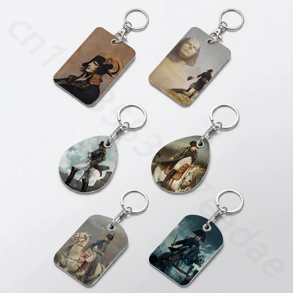 Napoleon Bonaparte Holder Keychain For Bank Business Work Card Holder Student Card Protective Case Bus Card