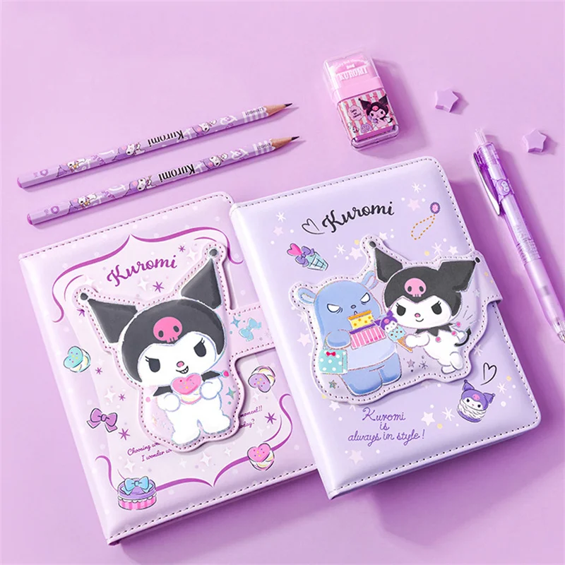 

Блокнот Sanrio Kawaii Kuromi, 4 шт./партия, милый блокнот, дневник, планировщик, корейские канцелярские принадлежности, офисные и школьные принадлежности