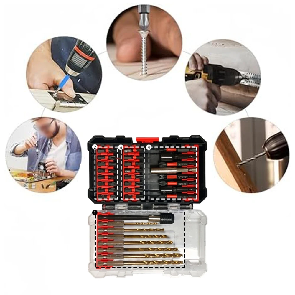 31 Piece Strong Magnetic Screwdriver Set Alloy Bits Black Phosphating Rust Resistant For Home Repair And For Versatile Tool Kit