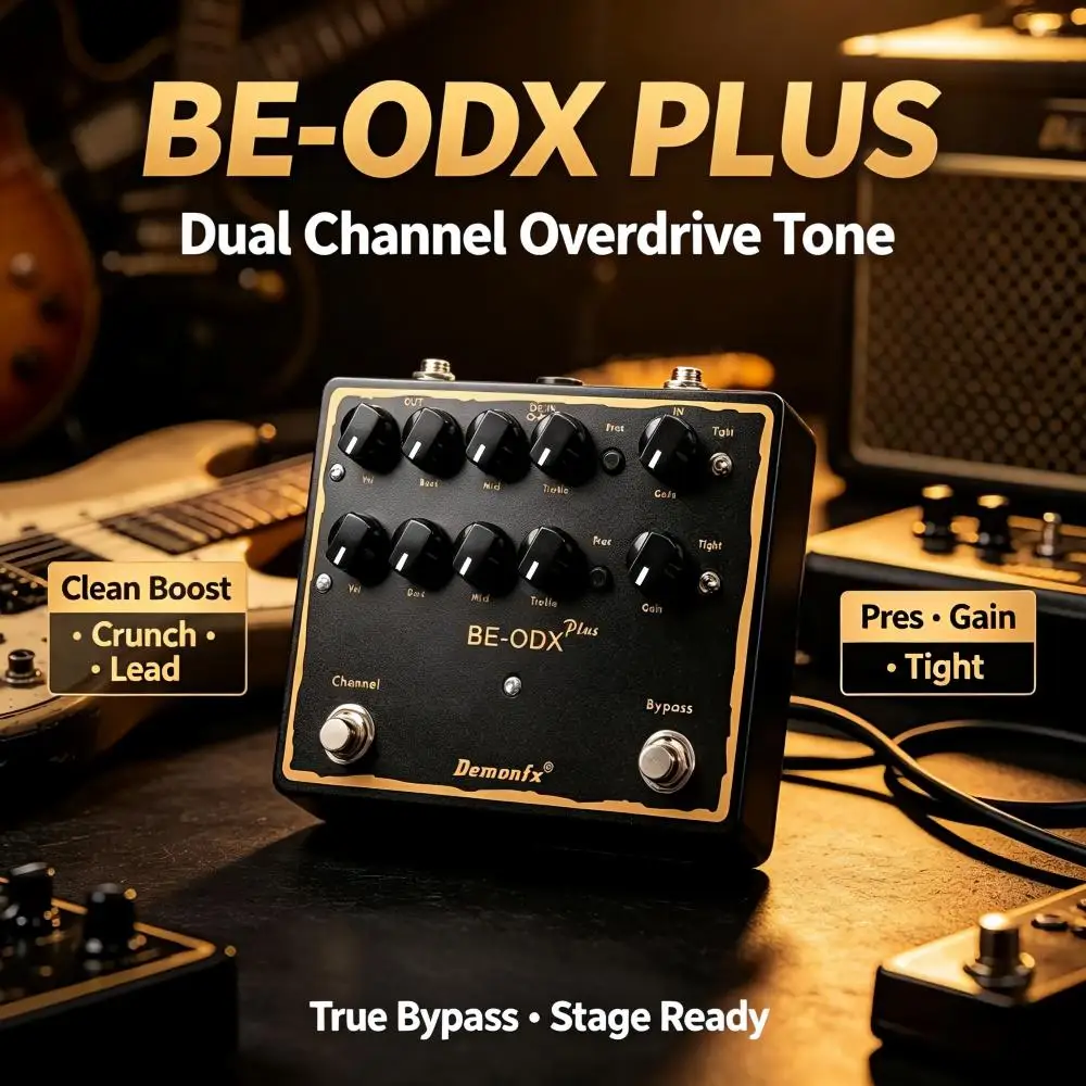 Demonfx BE-ODX And BE-ODX Plus Dual Channel Cabinet Simulator Dual Overdrive Guitar Effects Pedal for Electric Guitar