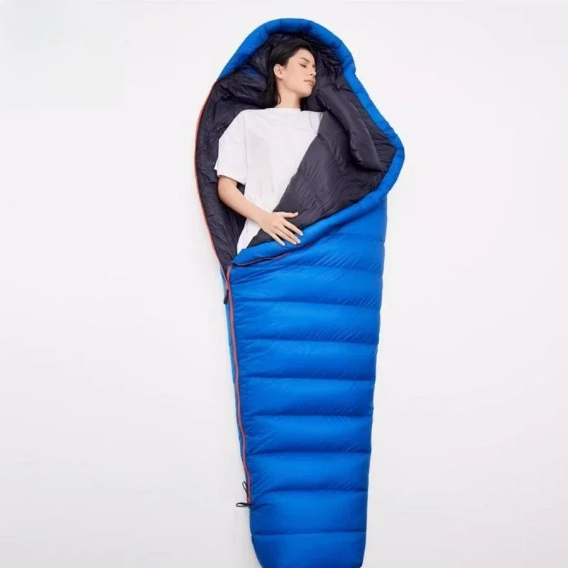 Outdoor goose down sleeping bag, adult sleeping bag, light and thicker lining