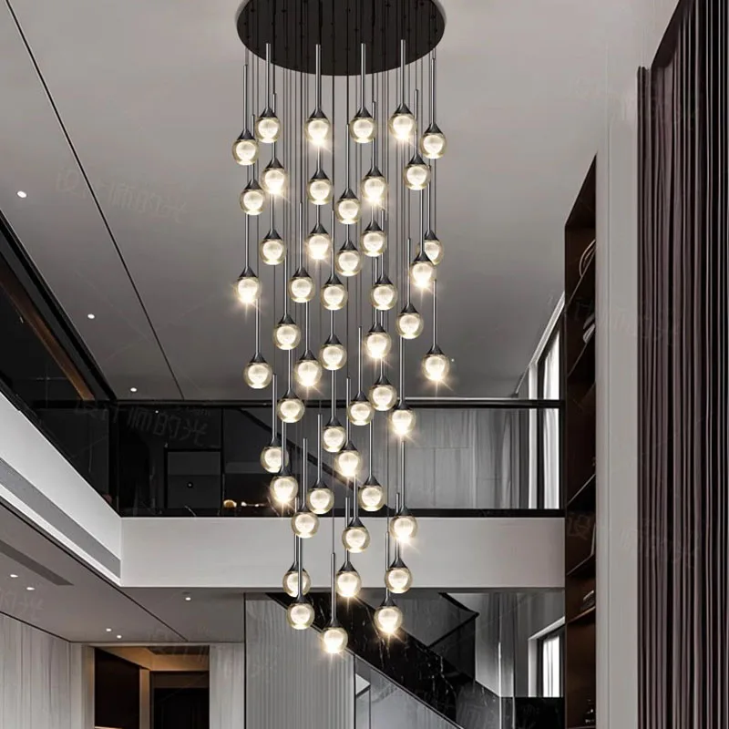 Modern home decoration crystal chandelier, stair Pendant lamp, living room Pendant lights, interior lighting